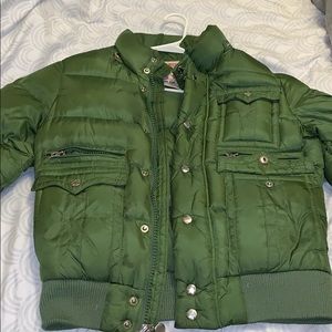 Green true religion bible jacket